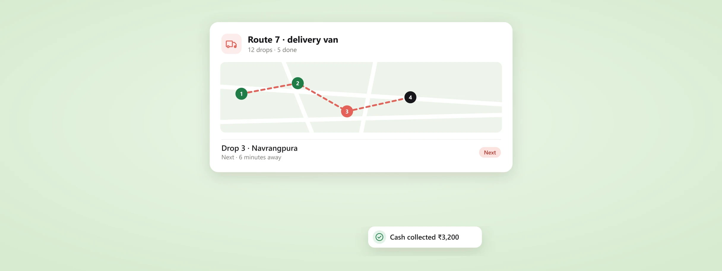 Software for logistics & supply chain: an example screen