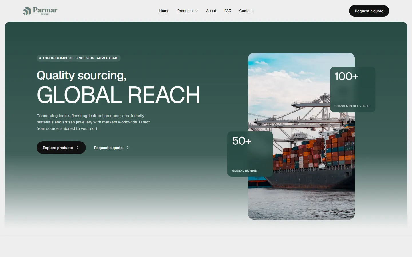 Parmar International — Export–import trading house