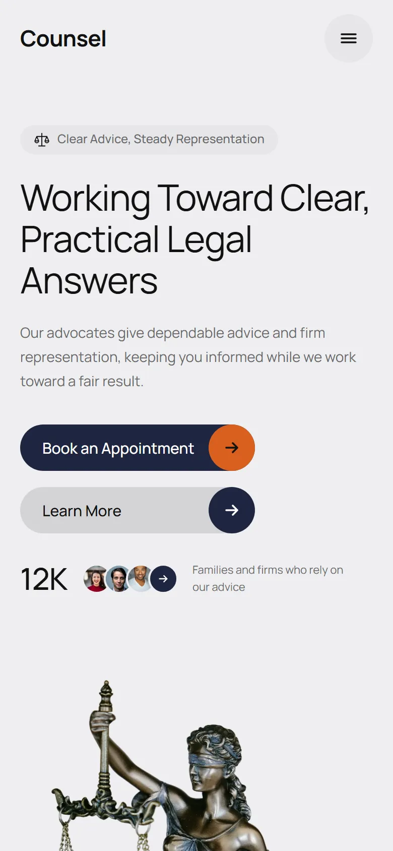 Counsel on a phone