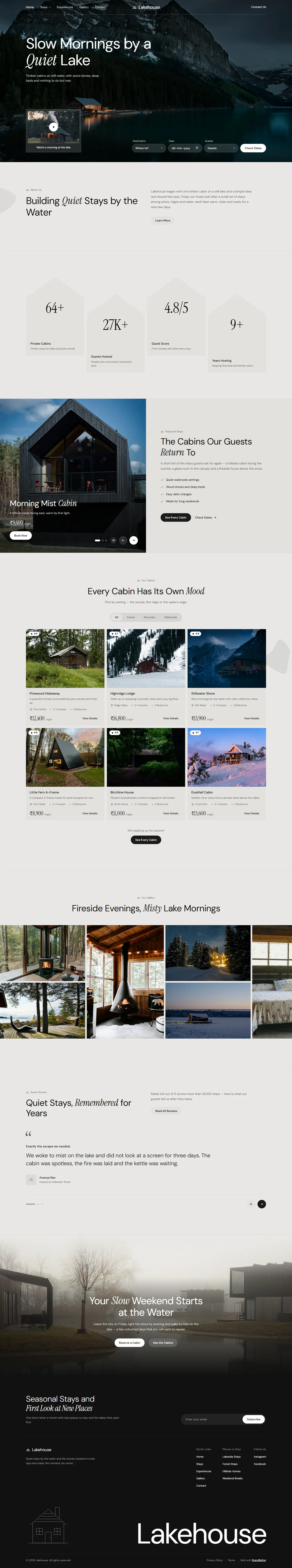 Lakehouse home page, full length
