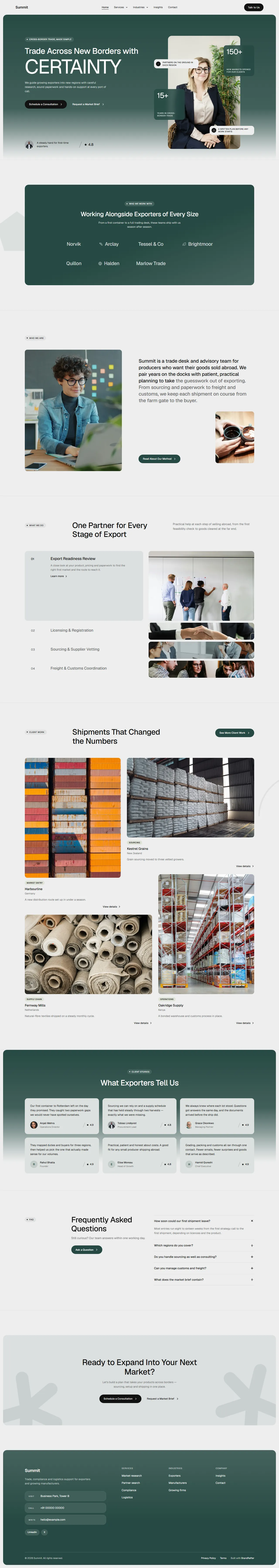 Summit home page, full length